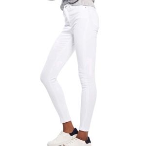 Topshop Moto Jamie High Waist Ankle Grazer White